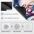 thumbnail image 3 of 250th Anniversary Dish Drying Mats for Kitchen Counter, Abstract Swirls Stars Independence Day Absorbent Coffee Bar Mat with Non-slip Rubber Backed Quick Drying Dish Rack Pad 12"x16", 3 of 9