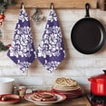 thumbnail image 6 of Purple Boho Kitchen Towels Set of 3, Vintage Classic Bohemia Flower Textured Absorbent Dish Towels for Kitchen, Microfiber Hand Towel, Quick Drying Tea Towel for Cleaning Decorative Dishcloths, 6 of 7