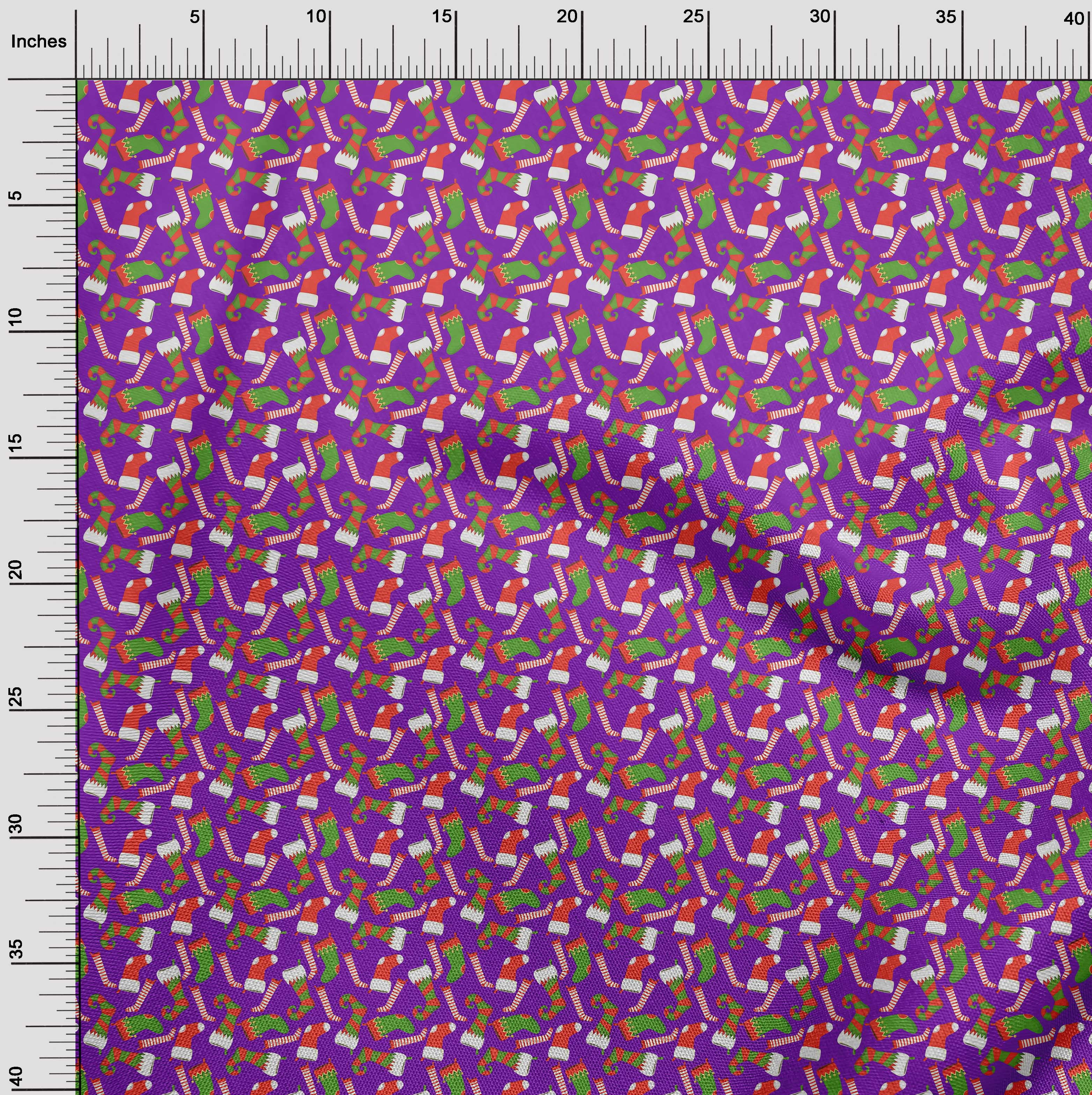 oneOone Cotton Poplin Twill Purple Fabric Merry Christmas Sewing Fabric By The Yard Printed Diy Clothing Sewing Supplies 56 Inch Wide