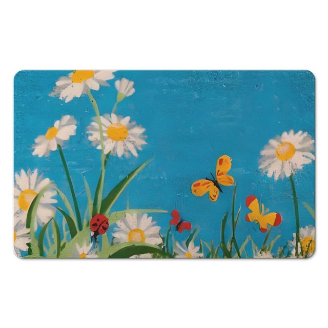 Soft Touch in Your Bathroom Non-Slip 20x32 inch Flower Bath Rugs in Superfine Fiber