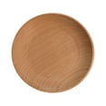 thumbnail image 2 of Wood Tray Japanese Oval Beech Small Wooden Disc Circular Wooden Dessert Plate Cake Tray, 2 of 5