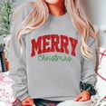 thumbnail image 5 of Chandails en Molleton de Noël pour Femmes avec Nœud Latéral Appliqué Chandail en Molleton Oversize Chandails en Molleton Col Rond Manches Longues Chandail Top Chandail en Molleton Sans Capuche pour Femmes, 5 of 5