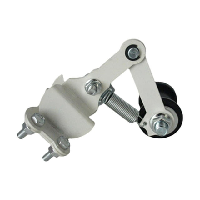 Tensor de cadena de motocicleta universal, fácil de instalar, herramienta modificada, rueda de rodillo Blanco