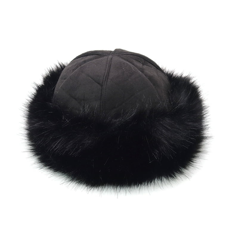 Leaveforme Faux Mink Fox Fur Braided Warm Thick Hat,Faux Fur  display picture 1