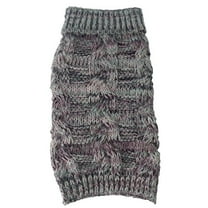Pet Life ® 'Royal Bark' Heavy Cable Knitted Designer Fashion Dog Sweater