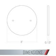 thumbnail image 3 of Placa ciega redonda metálica blanca TayMac LPB3325 de 12,7 cm, 3 of 7
