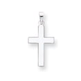 thumbnail image 1 of Pendentif Croix Polie en Or Blanc 14K, 1 of 2