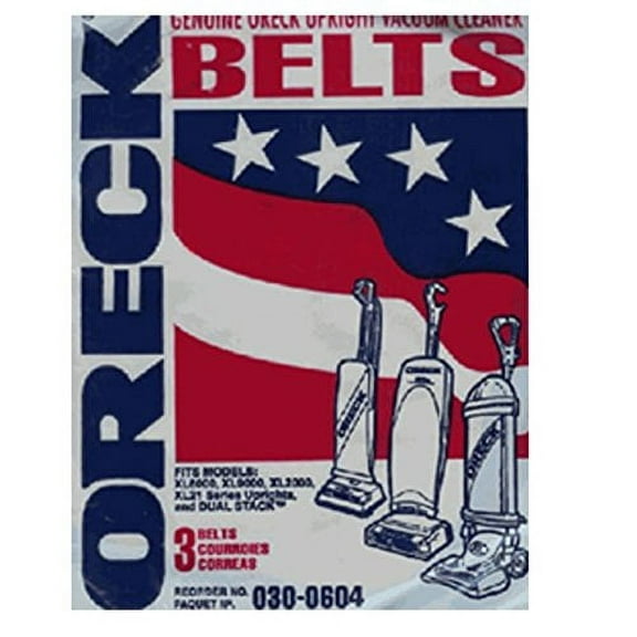 Oreck XL Series Upright Vacuum Cleaner Flat Belts 3 Pk Genuine Part 75024-01
