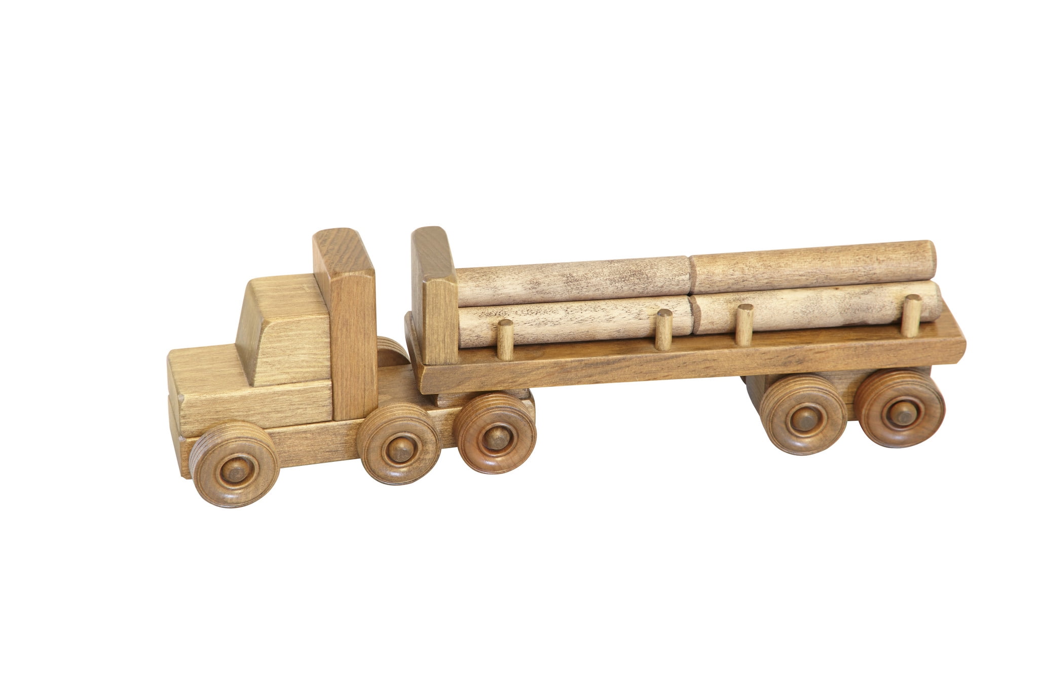 wooden log truck