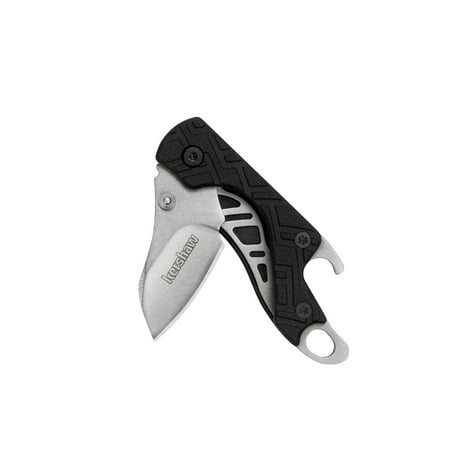 Kershaw Cinder (1025X) Multifunction Pocket Knife, 1.4-inch High Performance 3Cr13 Steel Blade with Stonewashed Finish, Glass Filled Nylon Handle, Liner Lock, Bottle Opener, Lanyard Hole, 0.9 (Best Edc Knives Under 3 Inches)