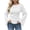 White, variant on hotojiny Boat Neck Tops for Women Bell Long Sleeve Shirts Going out Clothes Fall Ruched Trendy Flare Sleeve Slim Fit Blouses(White,X-Large)