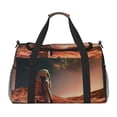 thumbnail image 1 of Disketp Astronaut On Mars A Bolsa de Viaje Tipo Duffle, Bolso de Mano para Fin de Semana para Mujer, Bolsa de Gimnasio Ligera para Hombre, Esencial para Viajes, 1 of 7