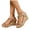 Beige, variant on Women's Cork Wedge Sandals Open Toe Woven Slingback Heels Fashion Beaded Woven T-Strap Platform Party Shoes Beige Size 8.5