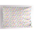thumbnail image 1 of Bunny Pillow Sham, Hand-drawn Colorful Rabbits with Various Face Expressions Happy Cheerful Smiling, Decorative Standard Size Printed Pillowcase, 26" X 20", Multicolor, by Ambesonne, 1 of 2