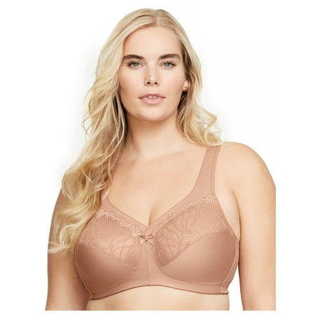 

Glamorise Full Figure Plus Size MagicLift Natural Shape Support Bra Wirefree #1010