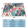 thumbnail image 4 of XMXT Flannel Throw Blanket for Couch, Garden Plants Pattern Bed Sofa Decor Blankets for Home Bedroom, 60 x 50 inches, 4 of 9