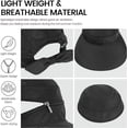 thumbnail image 6 of Sun Hats for Women UV Protection Wide Brim 2 in 1 Zip-Off Visor Summer Beach Hat Womens Packable Golf Hat, 6 of 7
