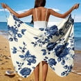 thumbnail image 1 of Wo-Fusoul Sortie de Plage pour Femmes, Sarong avec Ceinture et Couche Drapée Transparente, Robe Châle Légère, Blanc G, 1 of 9