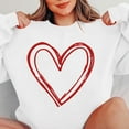 thumbnail image 5 of VgaVtl Valentines Sweatshirt Women Oversized Long Sleeve Womens Tops Pullover Funny Vacation Crew Neck Heart Print Tops, 5 of 5