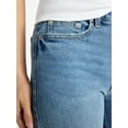 thumbnail image 2 of Time and Tru Women's High Rise Denim Bermuda Shorts, 9" Inseam, Sizes 0-20, 2 of 6