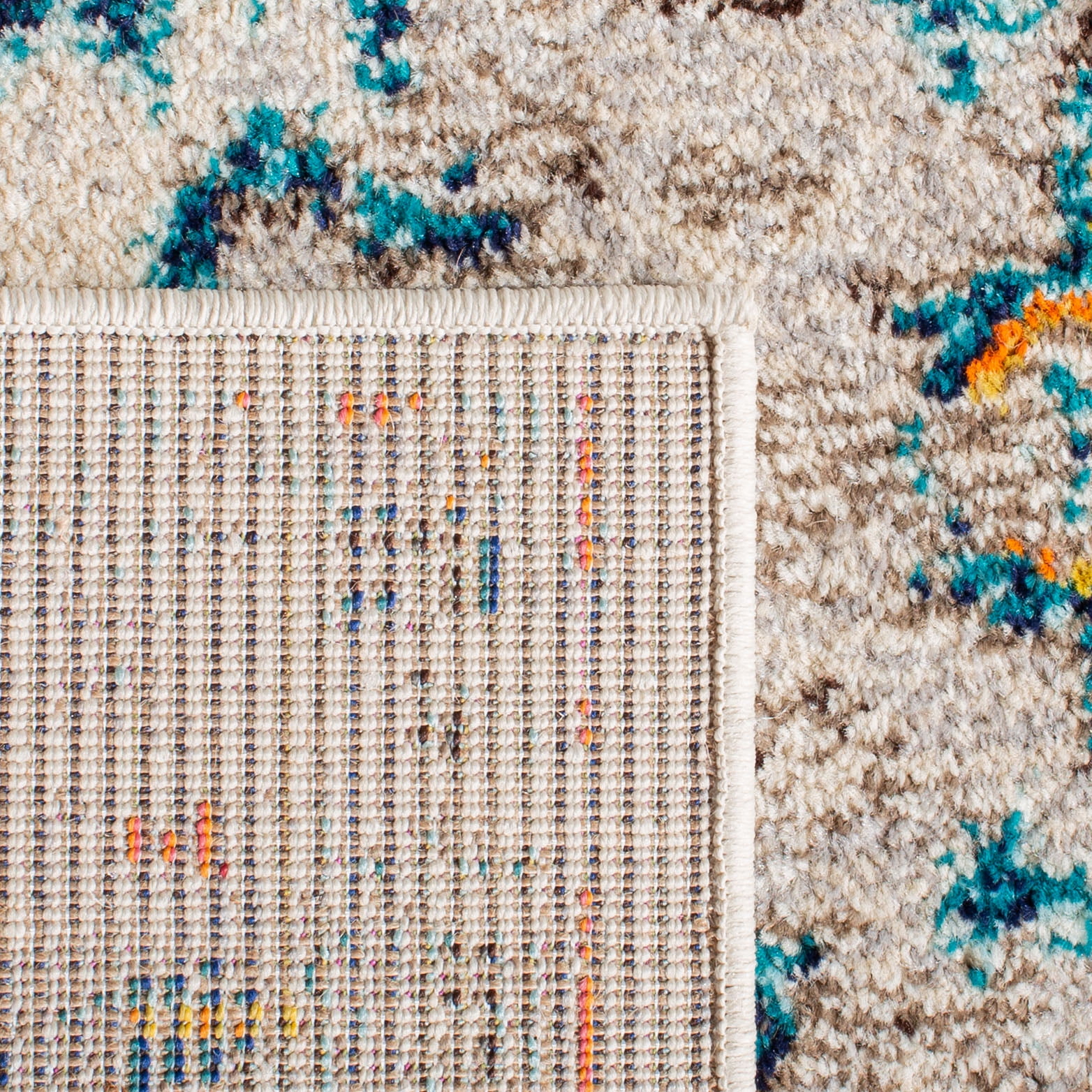 SAFAVIEH Madison Alys Vintage Traditional Runner Rug, Cream/Blue, 2'2" x 14'