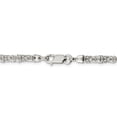 thumbnail image 3 of Collier Chaîne Byzantine en Argent Sterling 925 4 mm Pendentif Breloque, 3 of 9