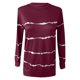 thumbnail image 5 of ICHUANYI Clearance Fashion Woman Long Sleeve T-Shirt Summer Printing Loose Blouse Tops(Wine, M) ICHUANYI WER2023080913035, 5 of 5