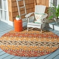 thumbnail image 2 of SAFAVIEH Veranda Luwig Southwestern Indoor/Outdoor Area Rug, 8' x 10', Red/Chocolate, 2 of 10