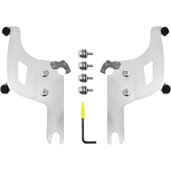 Bullet Fairings Trigger-Lock Mounting Kits Compatible for Harley Davidson FLHRS Road King Custom 2004-2006 - Polished