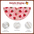 thumbnail image 4 of Daiia Strawberry Drawing Merry Christmas Tree Skirt , Xmas Large Lace-up Tree Skirt, Santa Snowflakes Rustic Home Decorations New Year Party Farmhouse Decor-48", 4 of 7