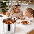 thumbnail image 3 of Coliware 16QT Stainless Steel Stock Pot with Glass Lid, Large Cooking Soup Pot with 3-Ply Bottom Compatible with Gas Electric Ceramic Induction, Kitchen Cookware & Dishwasher Safe, 3 of 15