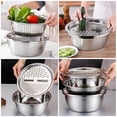 thumbnail image 5 of Lavabo multifuncional de acero inoxidable con rallador, cortador de verduras 3 en 1, rebanador, rallador, colador y cesta de drenaje para cocina., 5 of 5