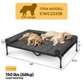 thumbnail image 6 of Veehoo Cooling Elevated Dog Bed + Waterproof Removable Pillow-Top Mat, Dog Sofa Bed, XXLarge, Black, 6 of 8