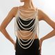 thumbnail image 4 of Sujetador de cadena para el cuerpo con perlas para mujer, cuerpo de Bikini Sexy, joyería Sexy para mujer, disfraz de tienda nocturna, cadena para el cuerpo con hombros, 4 of 5