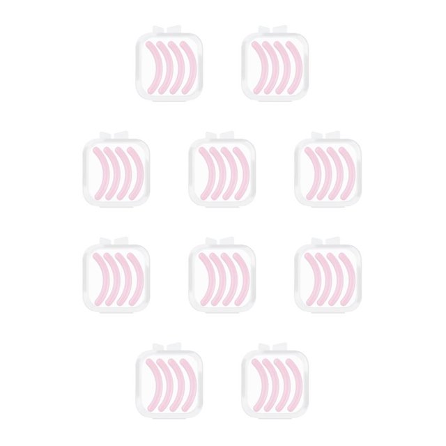 Guardurnaity Recambios para rizador de pestañas Buena elasticidad No es fácil de romper Mano de obra fina Reemplace la tira adhesiva Jade Pink rosa jade (cuatro) 10piezas