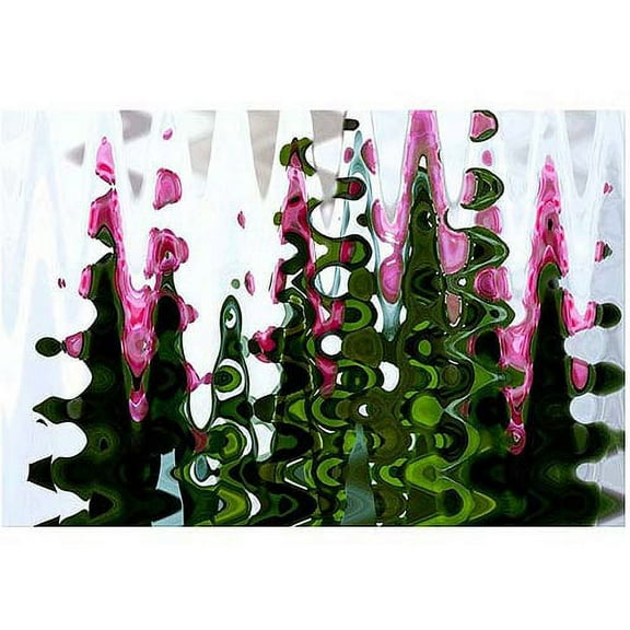 Trademark Fine Art "Abstract in Pink and Green" Canvas Art by Martha Guerra, 16x24