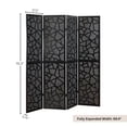 thumbnail image 2 of Roundhill Furniture Aurra 4-Panel Wood Room Divider, Folding Portable Partition Screen, Black, 2 of 6