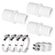 thumbnail image 2 of Kit de conectores y abrazaderas para mangueras de piscina - 3 piezas adaptadoras de 1-1/4" y 1-1/2" con 6 abrazaderas ajustables de acero inoxidable para bomba de piscina, vacío y filtro, 2 of 9