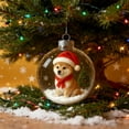 thumbnail image 5 of Kojanyu Transparent Christmas Animal Ornament – Mini Winter Scene In A Sparkling Sphere, 5 of 6