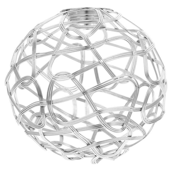 Metal Lampshade Accessory Round Hanging Covers Novelty Silver