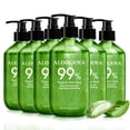 thumbnail image 1 of Gel de aloe vera orgánico al 99% Aloderma 500 ml, paquete de 6, 1 of 9