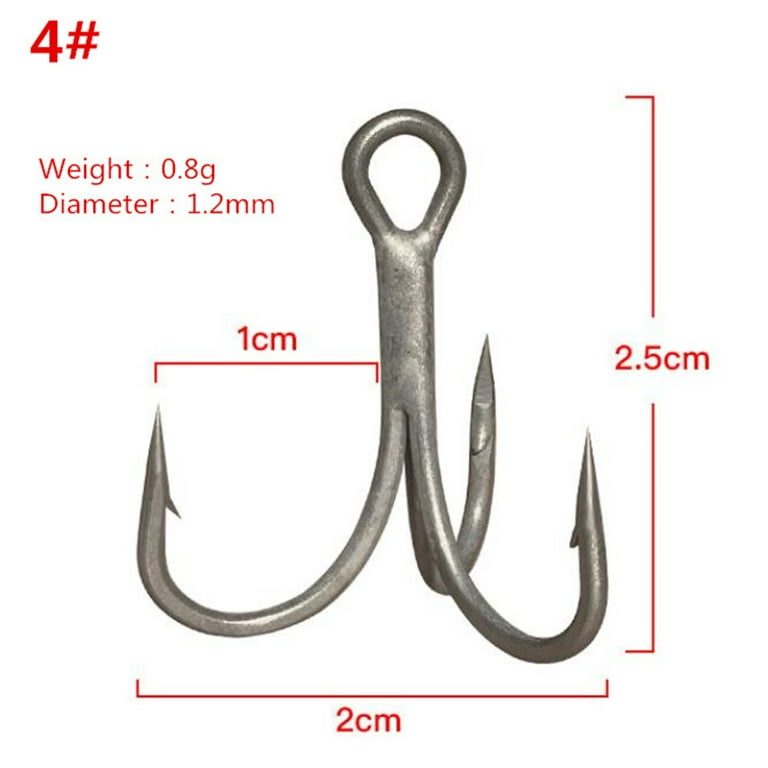 Fishing Hook Alloy Steel Anchor Hook Treble Hooks 4#6#8#10# Lure