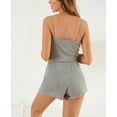 thumbnail image 7 of Richie House Pajamas Set Crop Sleepwear Womens Button Sleeveless Nightwear Pj RHW2924-D-XS, 7 of 7