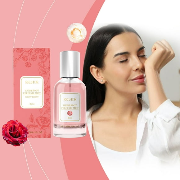 CSEONE Rose Body Perfume Spray, Long-Lasting Fragrance for Skin and Hair, Rose Scented Body Mist for Women and Men (30ml)