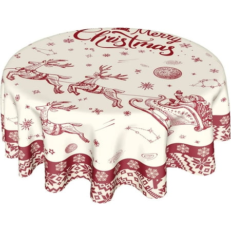 

WISH TREE Marble Round Tablecloth Table Cloth Waterproof Fabric Farmhouse Abstract Tablecloths Decorative for Holiday Party Picnic