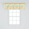 thumbnail image 2 of Ambesonne Pastel Window Valance, Abstract Retro Flowers, 54" X 18", Almond Green Pale Green, 2 of 3