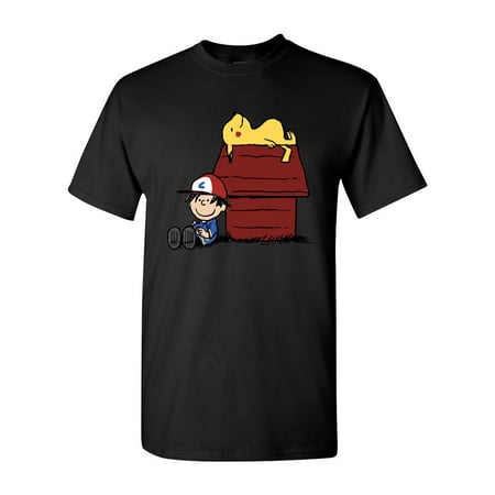Pikapy Dog Anime Cartoon Salih Gonenli Artworks Funny DT Adult T-Shirt