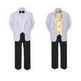 thumbnail image 2 of 5-7pc Formal Black White Suit Set Mustard Bow Necktie Vest Boy Baby Sm-20 Teen, 2 of 3