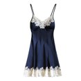thumbnail image 1 of Honganda Women Satin Silk Dress, Kimono Robe Sexy Lace,Sexy Sleepwear One-piece, 1 of 3