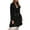 Black, variant on LUXUR Ladies Notch Lapel Overcoats Mid Length Travel Wool Pea Coat Camel XL